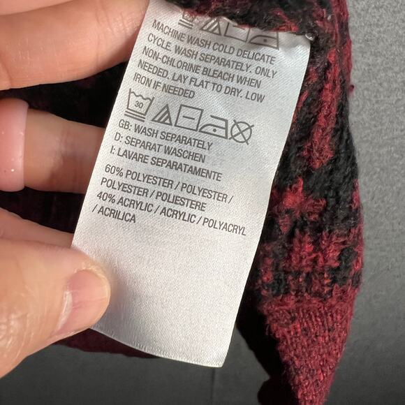 Belle by Kim Gravel Intarsia Animal Cardigan with Po Rumba Red Size XS - Picture 7 of 10